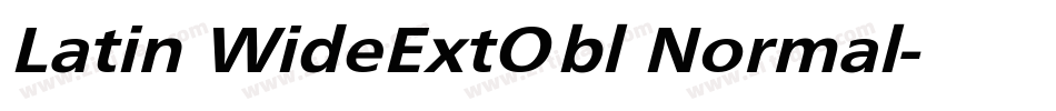 Latin WideExtObl Normal字体转换